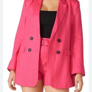 Sactuary Linen New Vibrant Pink Women's Blazer and shirt Medium